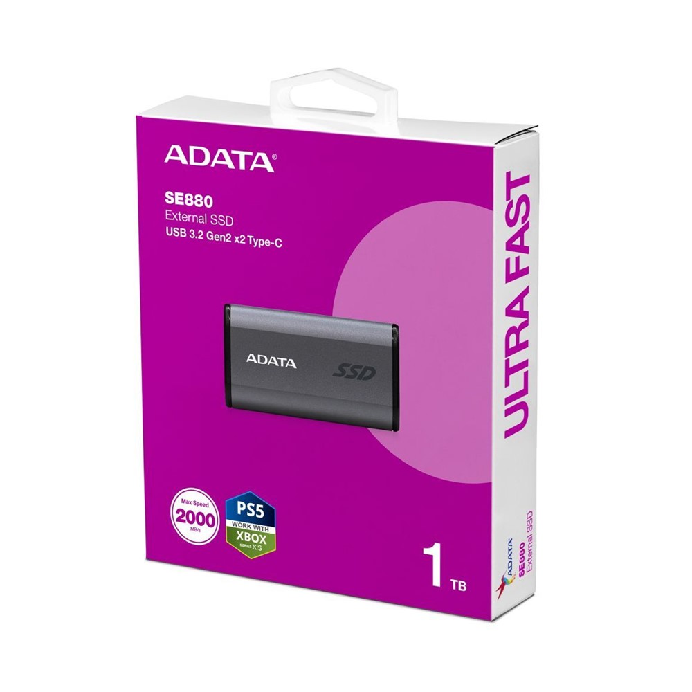 Unidad SSD Externa ADATA SE880 1TB Ultra Rápida USB 3.2 Tipo C