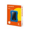 Disco Externo Adata HD330 2TB USB 3.2 Antigolpes Azul Portátil