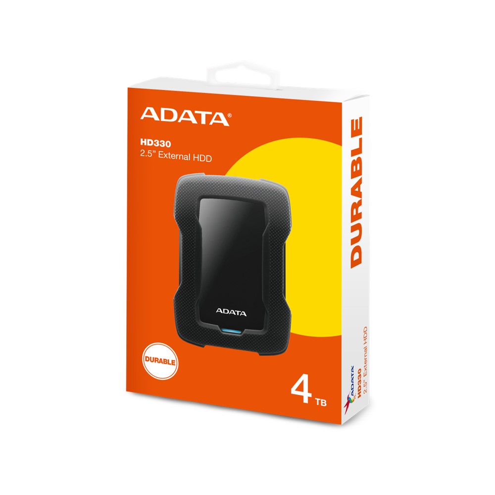 Disco Externo Adata HD330 4TB USB 3.2 Antigolpes Negro Gran Capacidad