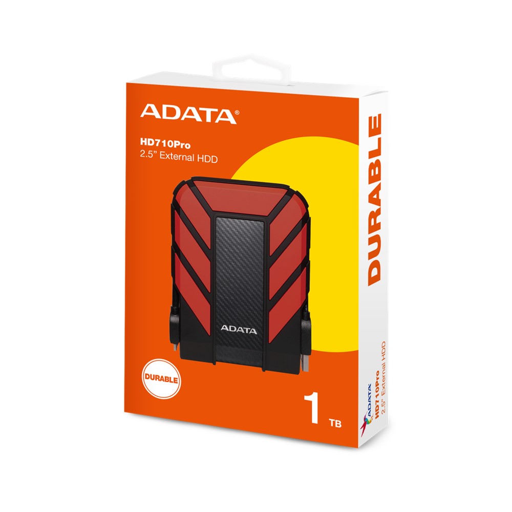Disco Externo Adata HD710 Pro 1TB Antigolpes USB 3.2 Rojo