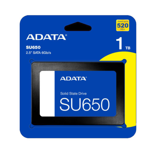 Unidad SSD ADATA SU650 SATA 2.5" 1TB Velocidad 3D NAND Garantía