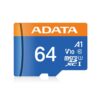 Tarjeta MicroSD Adata 64GB Clase 10 A1 100MB/s Rápida y Segura