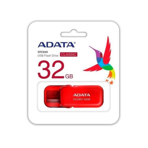 Memoria USB ADATA UV240 32GB USB 2.0 Diseño Rojo Compacto