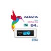 Memoria USB ADATA UV320 3.2 64GB Negro Azul Diseño Sin Tapa