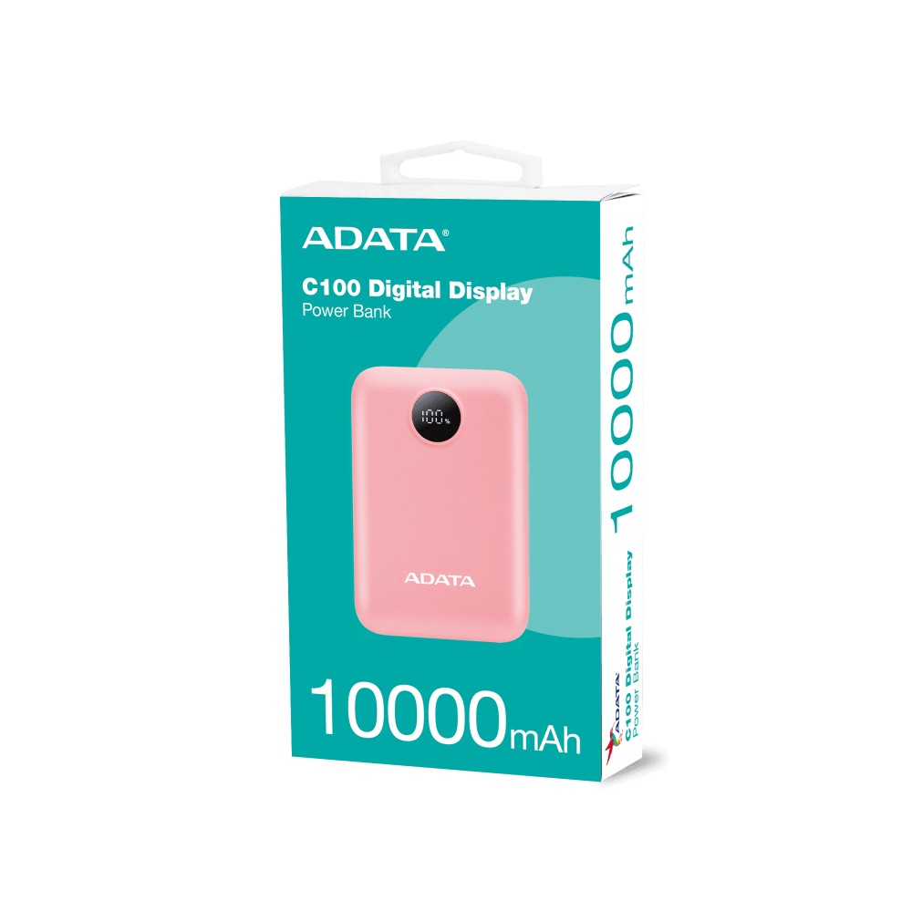 Power Bank ADATA C100 PC10022-12PK 10000mAh 20W rosada