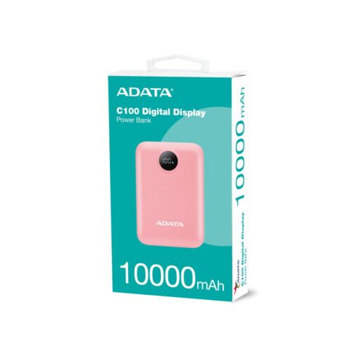 Power Bank Adata C100 10000mAh USB-C Carga Rápida 20W Triple Salida