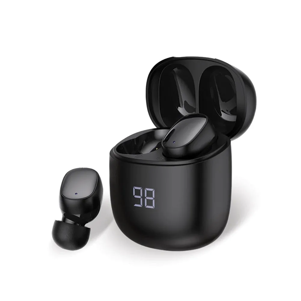 Audífonos Estéreo Argom E66 Inalámbricos Táctiles HD Negro Compactos