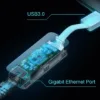 Adaptador USB a Ethernet TP Link UE300 Gigabit Plegable Portátil