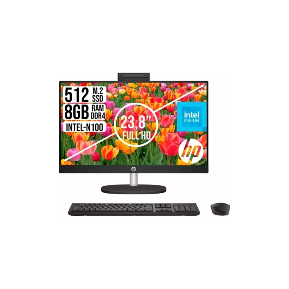Computador AIO HP 24-cr0310la C36X3LA#ABM N100 FHD 23.8