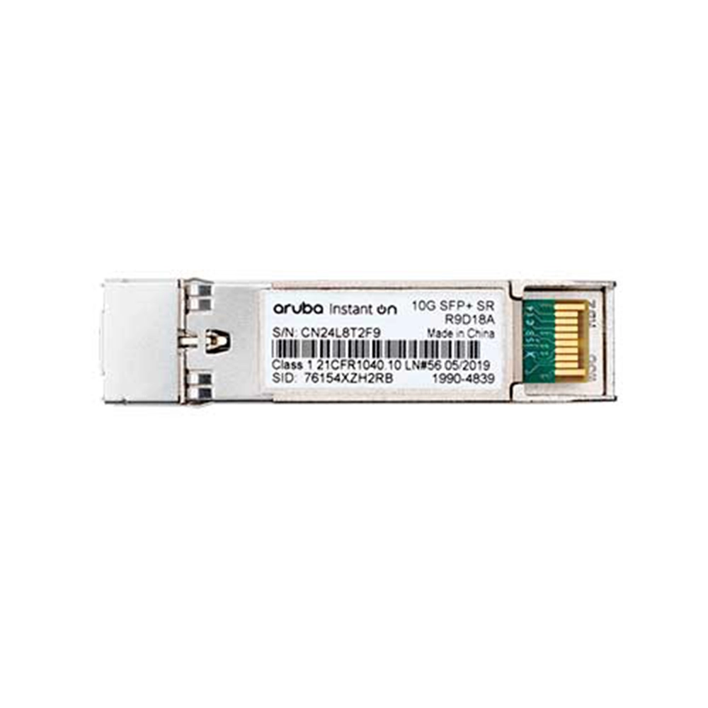 Módulo óptico Aruba SFP+ 10G LC SR 300m MMF alta compatibilidad