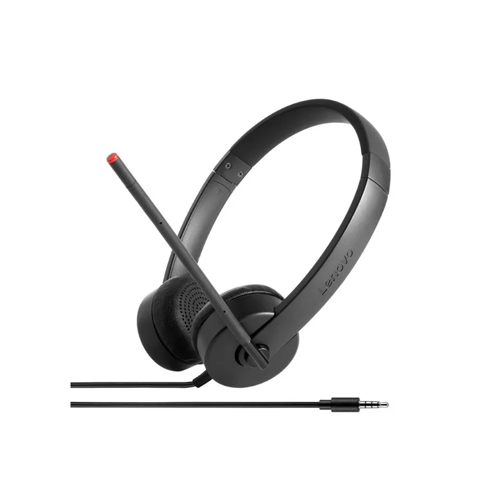 Auriculares Lenovo Cableado Sobre la cabeza Estéreo - Negro - Binaural - Circumaural - Mini-phone (3.5mm)