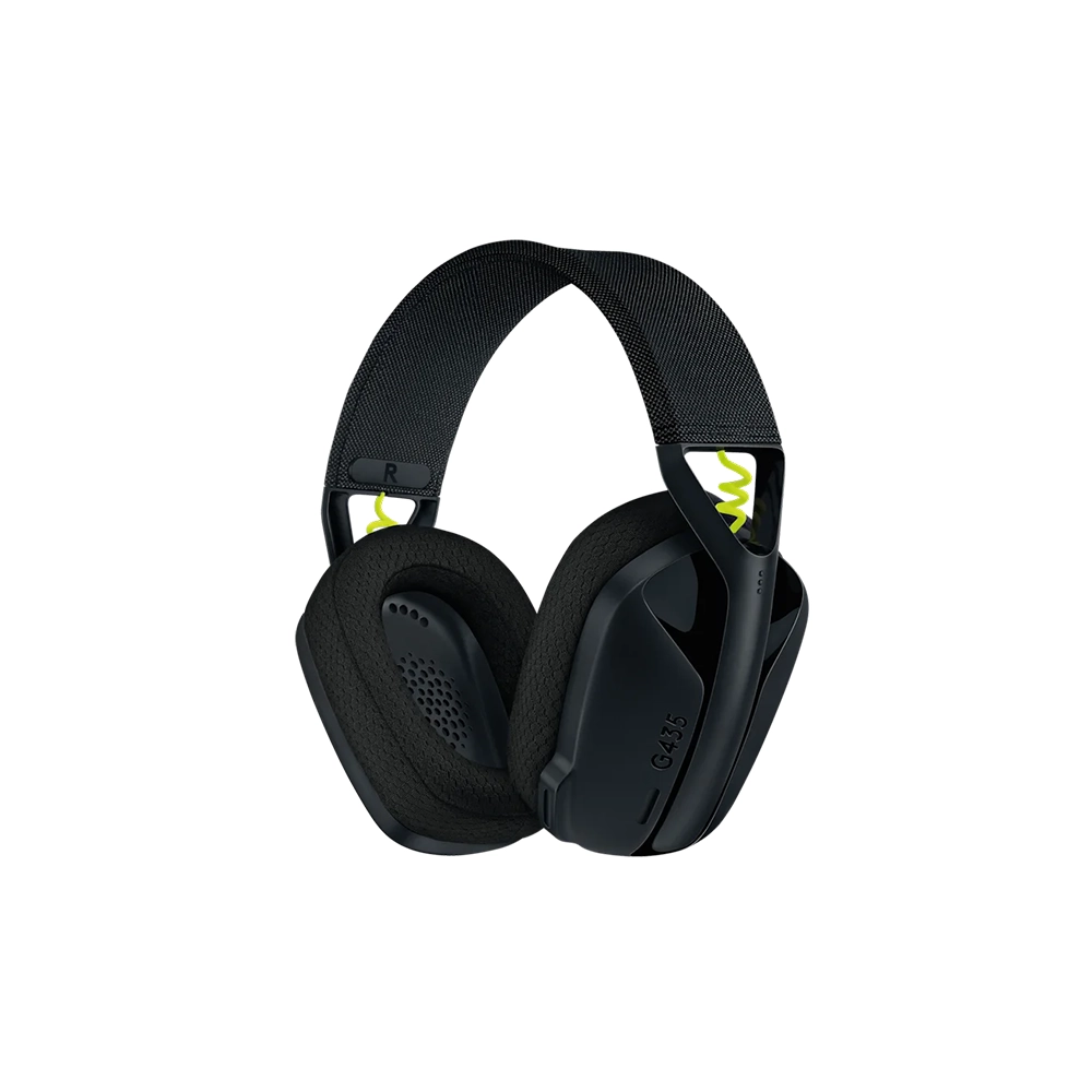 Auriculares de gaming Logitech G435 Inalámbrico Sobre la oreja Estéreo - Negro, Amarillo - Cerrado - 1000cm - Bluetooth - 45Ohm - 20Hz a 20kHz - USB Tipo A