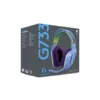 Auriculares de gaming Logitech G733 Inalámbrico Sobre la cabeza Estéreo - Lila - Binaural - Circumaural - 2000cm - 5Kilo Ohm - 20Hz a 20kHz - Cardioid, Uni Direccional Micrófono