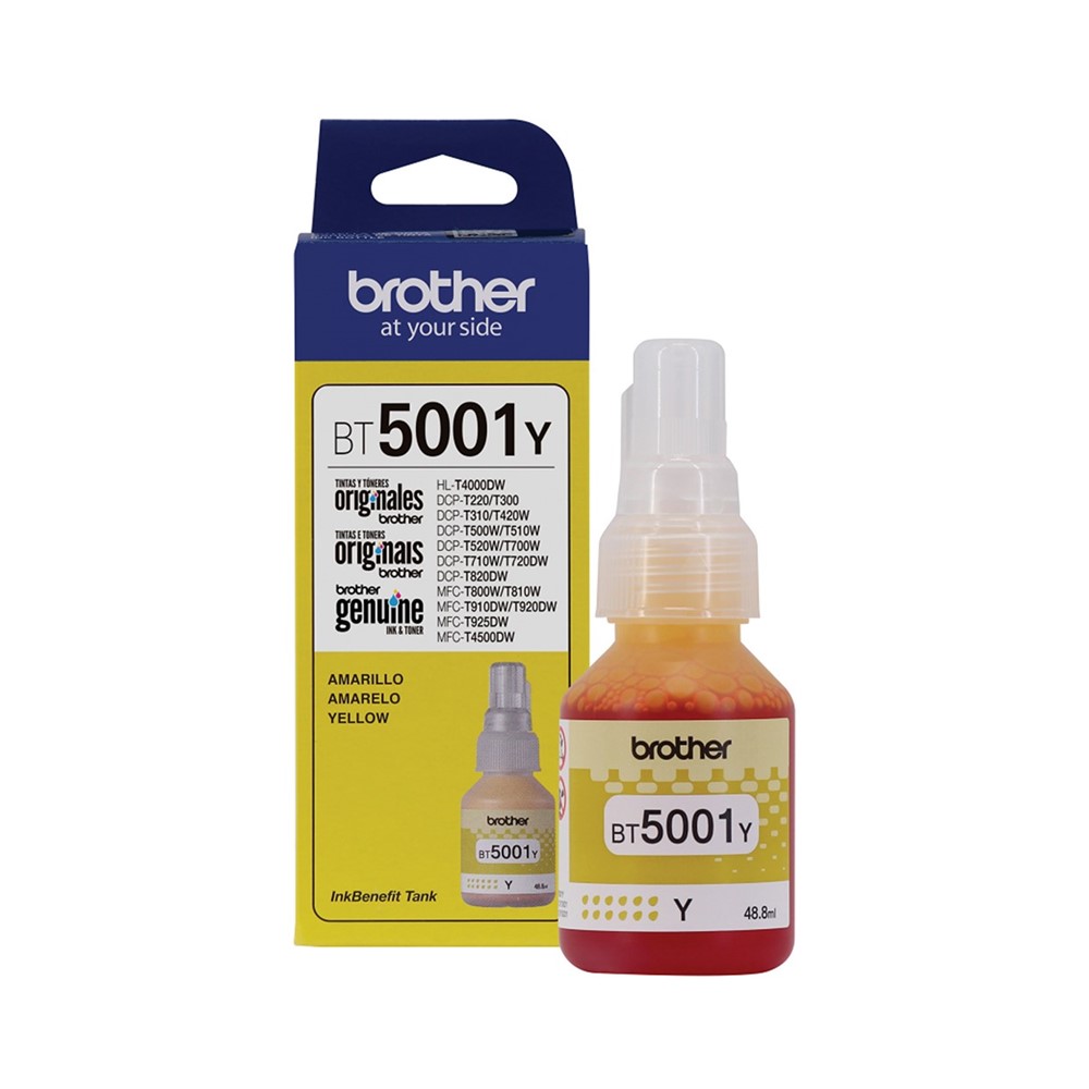 Botella de Tinta Brother Amarilla 5.000 Páginas T420/T520/T720/T920