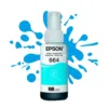 Botella Tinta Cyan Epson T664 L200 Colores Duraderos Recarga Original