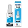 Botella Tinta Cyan Epson T664 L200 Colores Duraderos Recarga Original