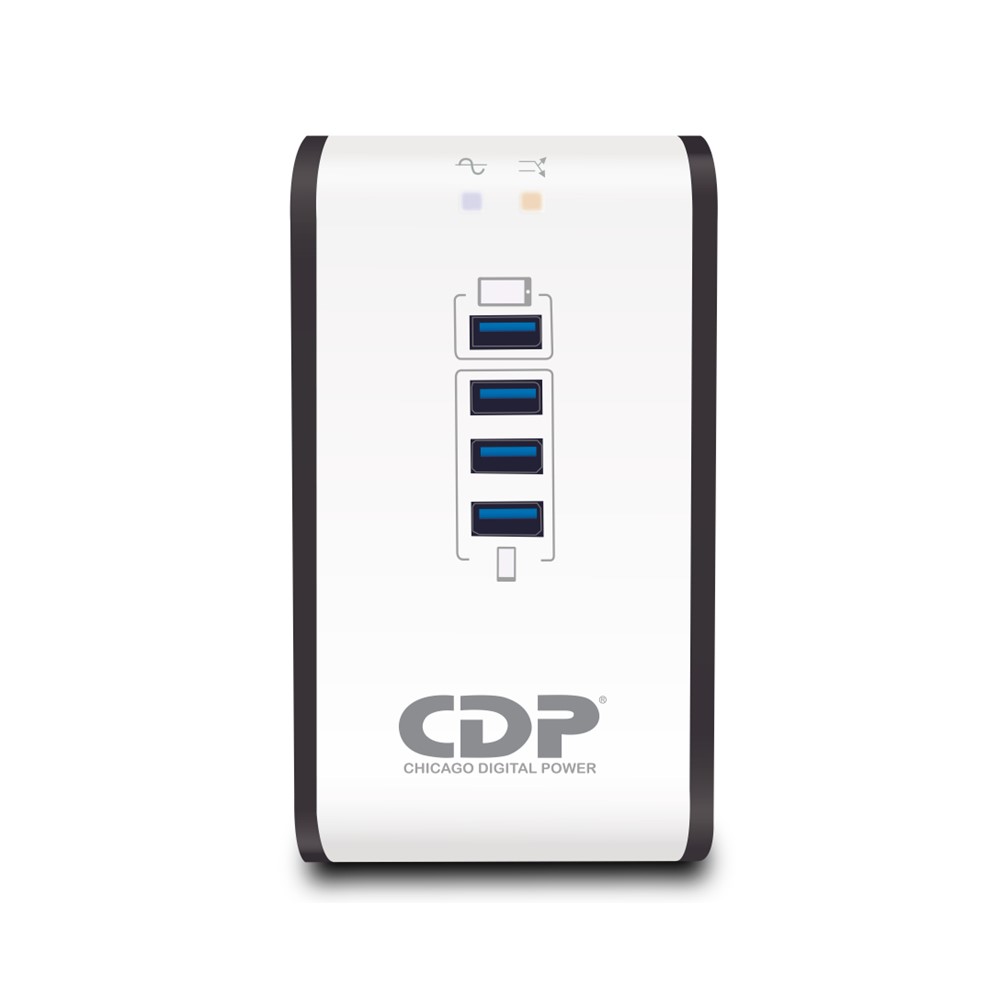 Regulador CDP R2CU-AVR1008 1000VA 500W 8 tomas con USB