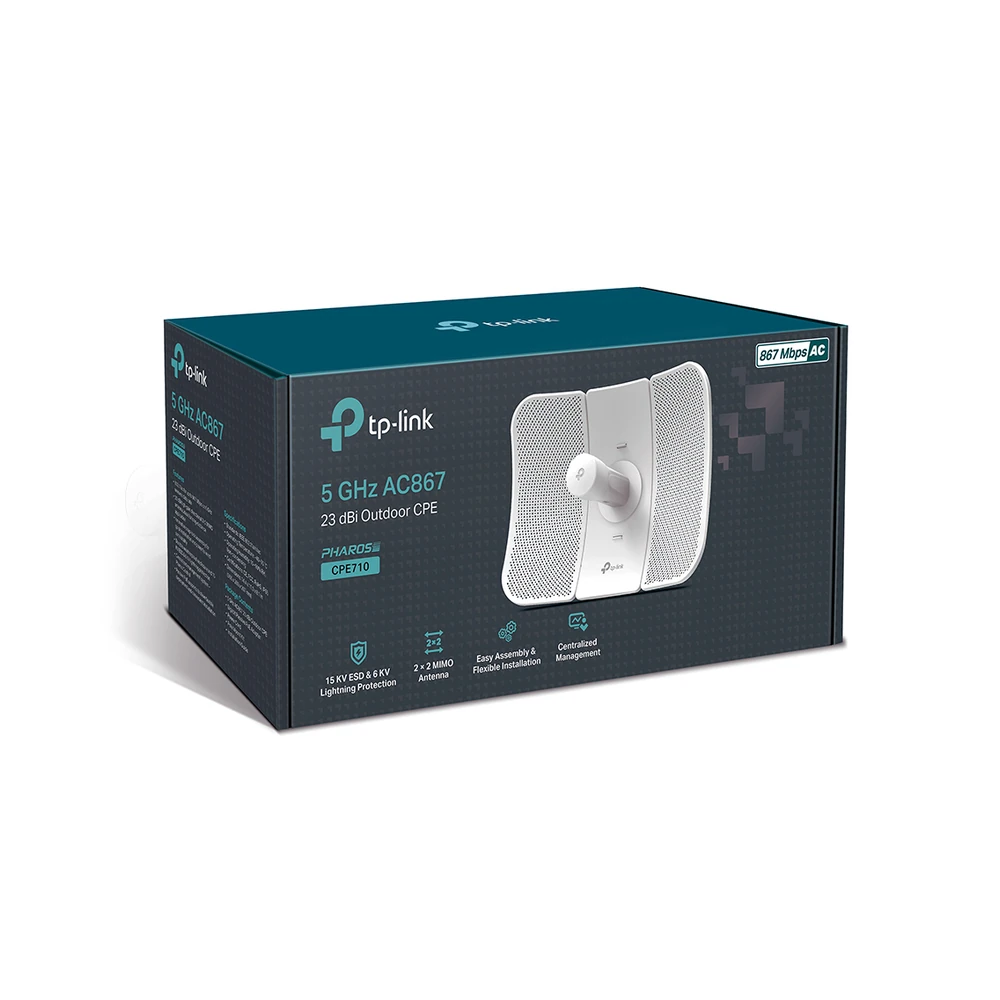 CPE Exterior TP-Link CPE710 23 dBi 5 GHz AC867 Punto a Punto