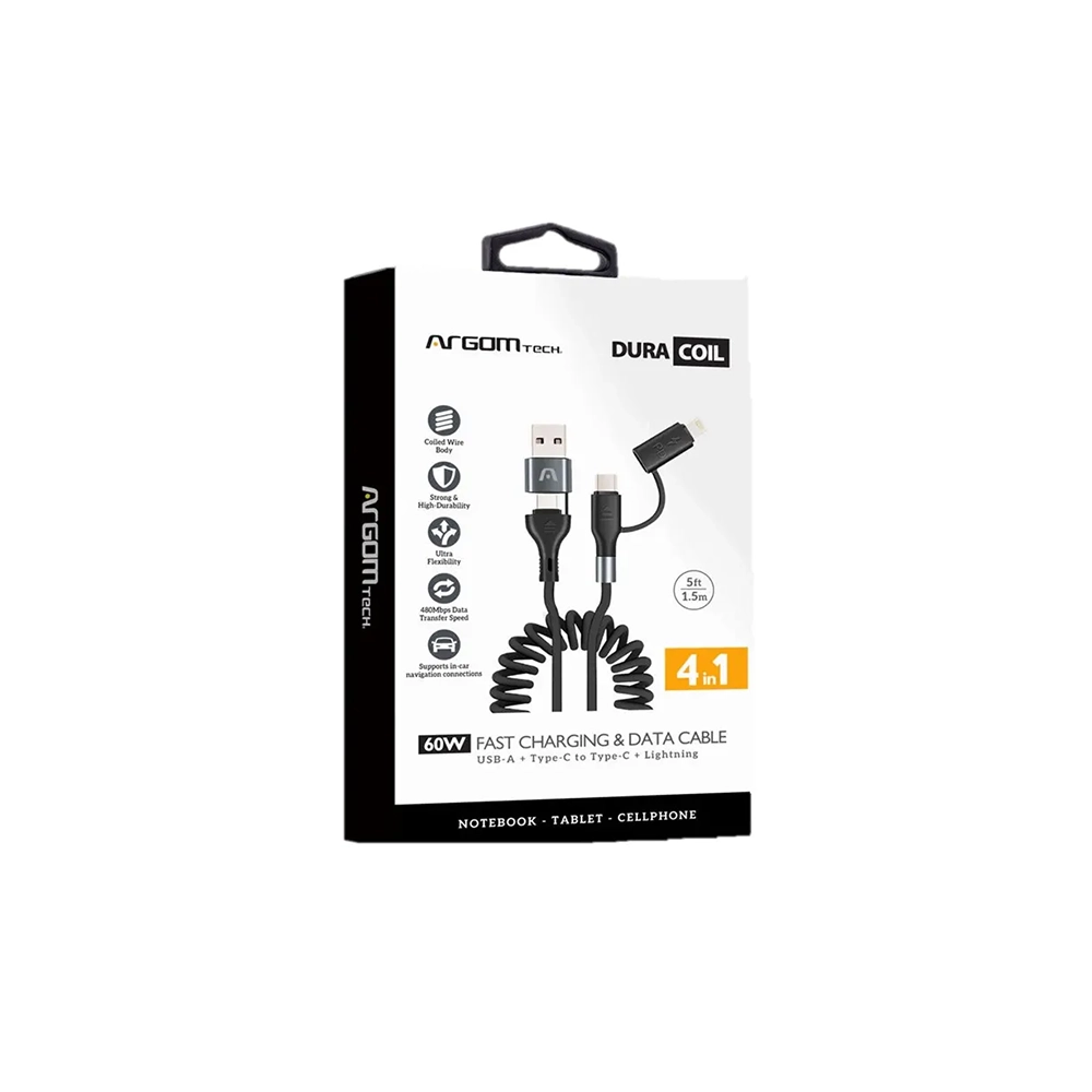 Cable Argom 4 en 1 carga rápida multipuerto para dispositivos