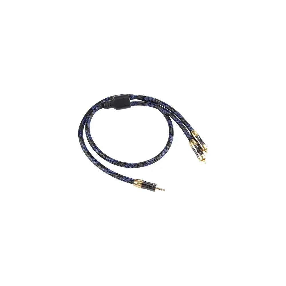 Cable Auxiliar Blindado RCA a 3.5mm 1.5m Alta Fidelidad