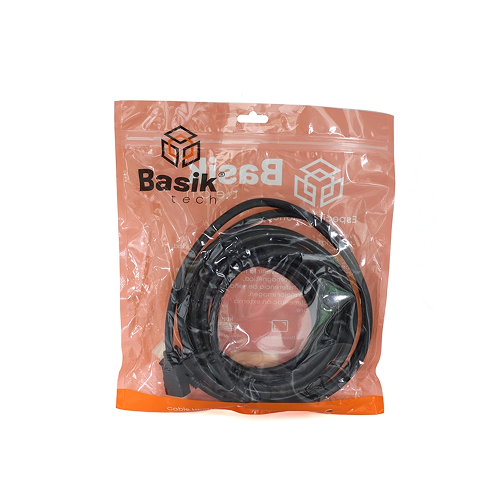 Cable HDMI 5 Metros Basik Full HD 1080P 3D Conector Metálico
