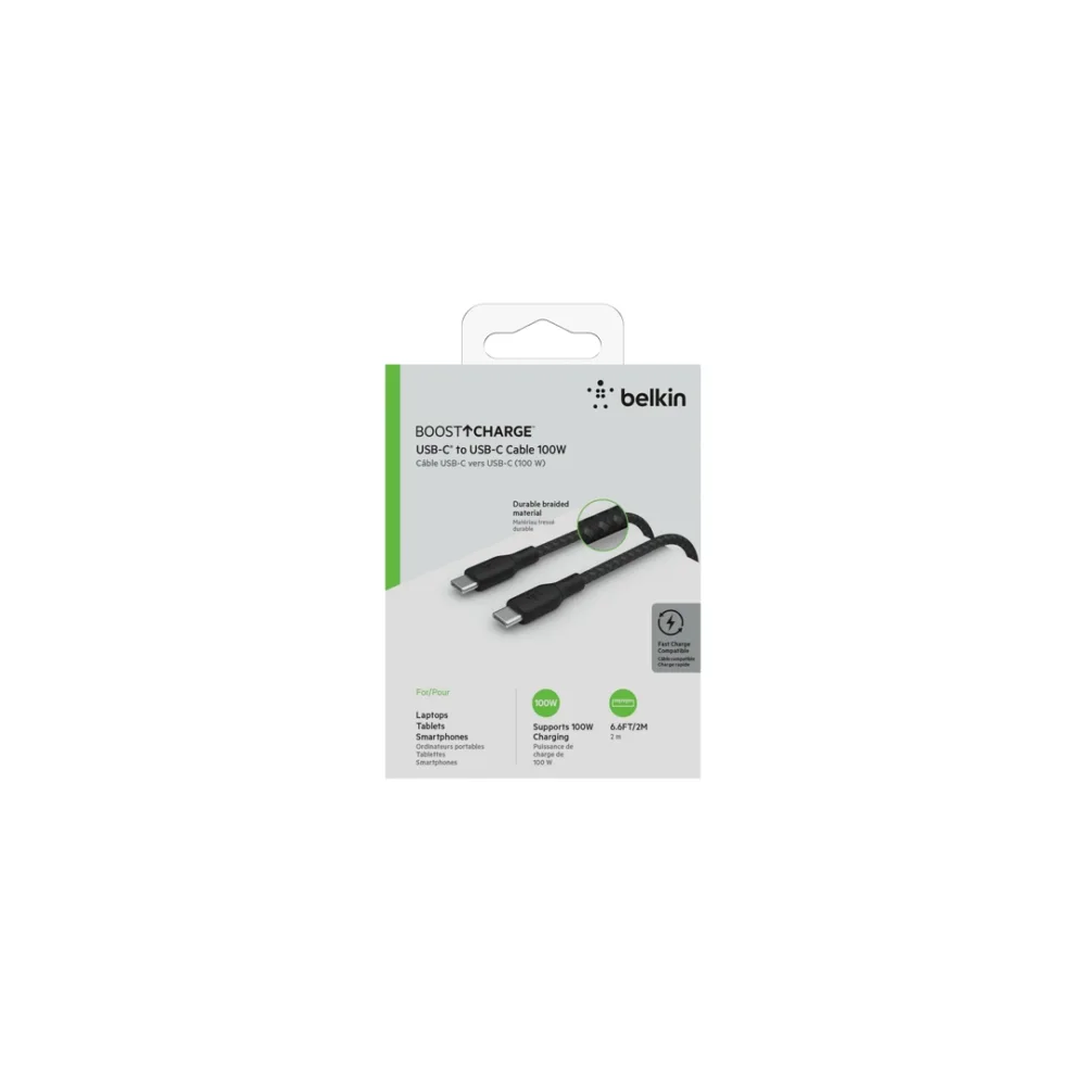 Cable USB-C a USB-C Belkin 100W Power Delivery 2 m Resistente