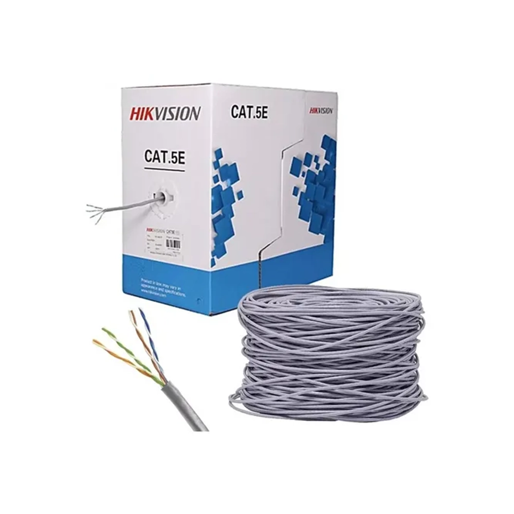 Cable UTP Cat5E Hikvision 305m Interior DS-1LN5E-E/E Rendimiento Garantizado