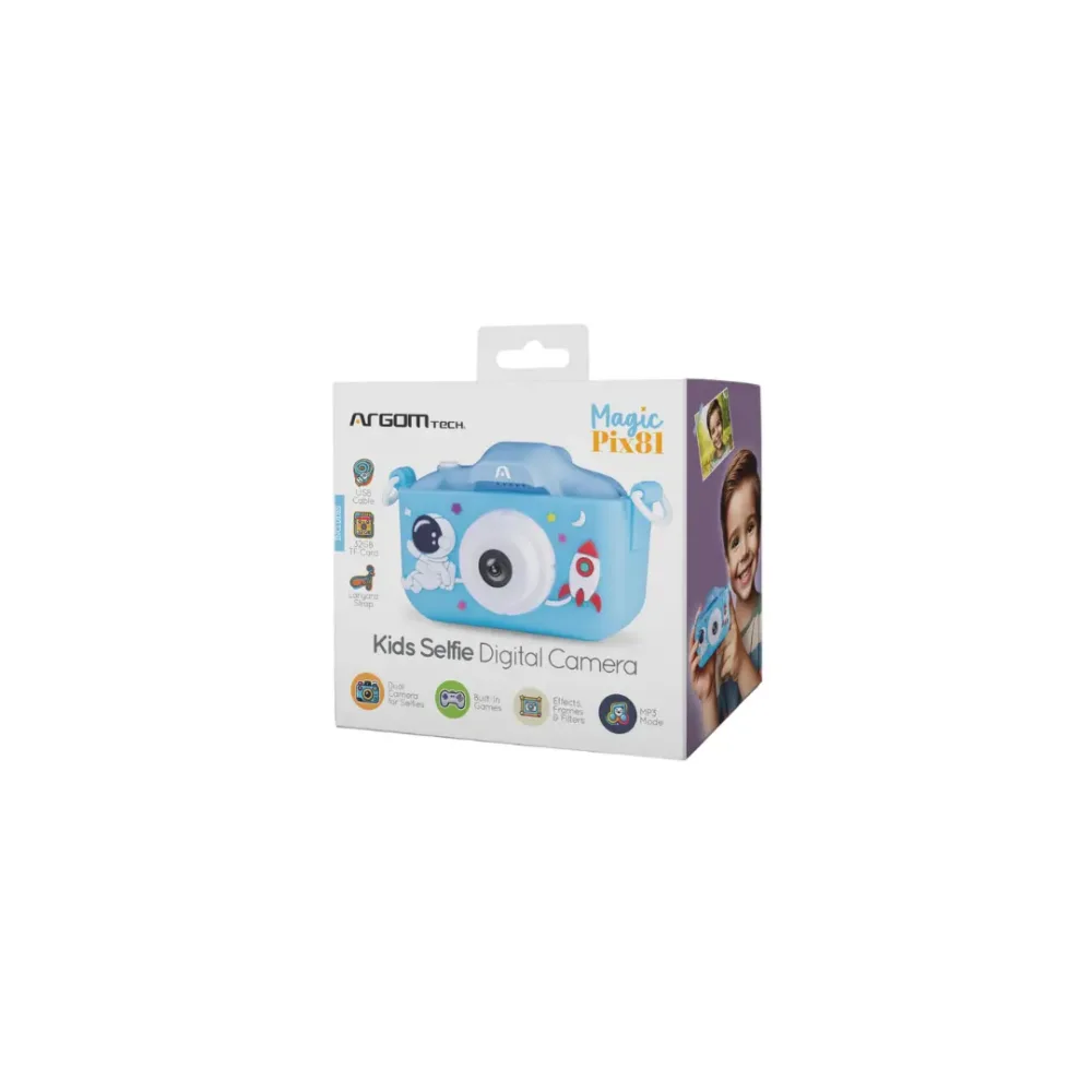 Cámara infantil Argom PIX81 40MP Azul con Juegos Integrados