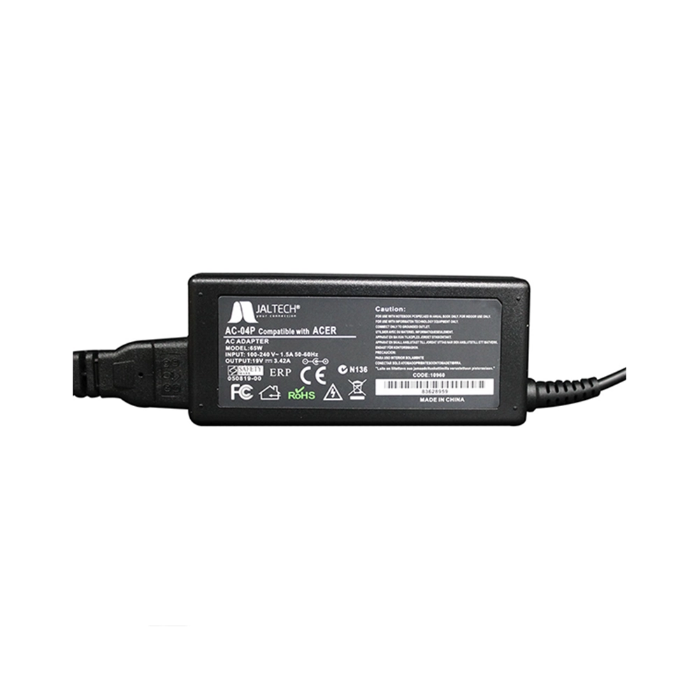 Cargador Premium Acer 19V 3.42A Punta Delgada Cable Plano 65W