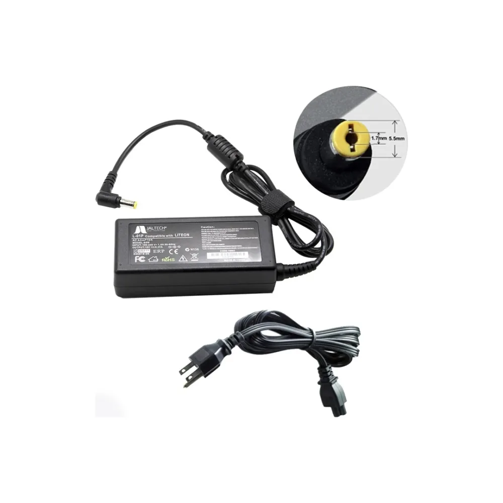 Cargador para Portátil Acer 19V 2.37A 45W Punta 5.5*1.7 mm amarilla tradicional