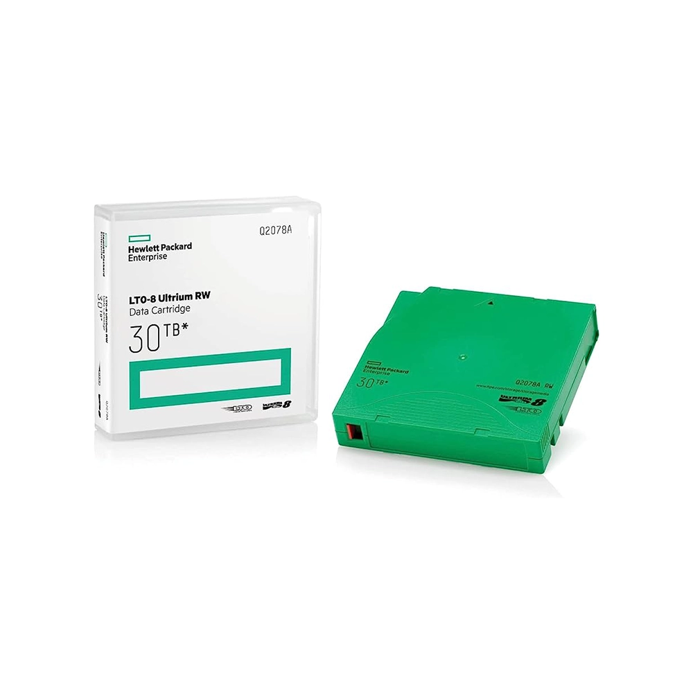 Cartucho datos HPE LTO 8 Ultrium regrabable 12TB verde backup