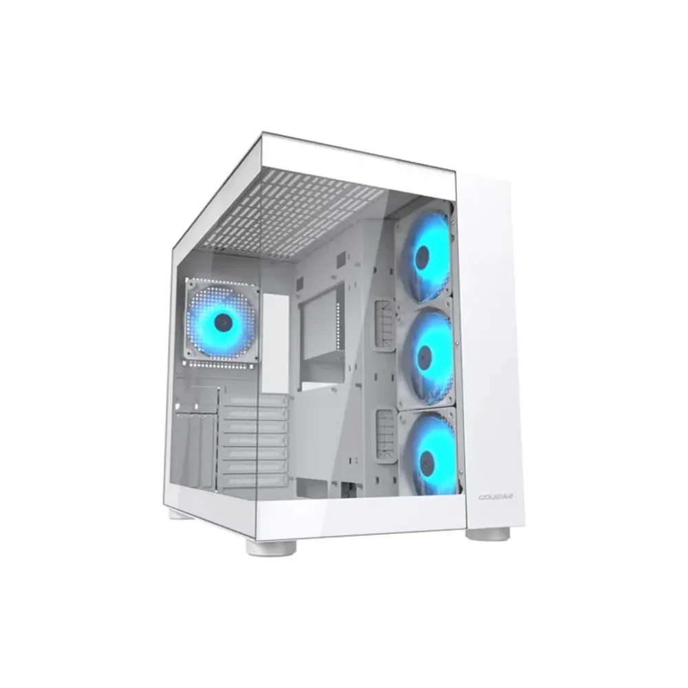 Chasis Gamer FV150 ATX RGB Blanca  Cougar Vidrio Templado Silencioso