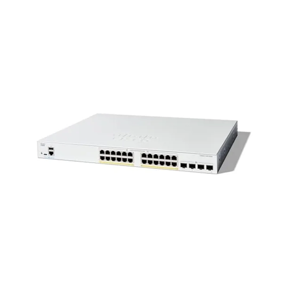 Cisco Catalyst 1200 C1200-24P-4G 24 Puertos Gestionable Conmutador Ethernet - Gigabit Ethernet - 1000Base-X, 10/100/1000Base-T - 3 Capa compatible - Modular - 4 Ranuras SFP - 236.40W Power Consumption - 195W Rendimiento PoE - Fibra Óptica, Par trenzado - PoE Ports - 1U