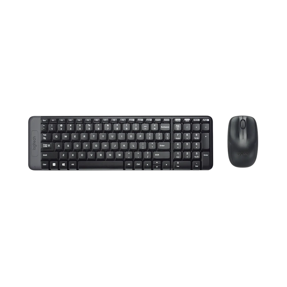 Combo Inalámbrico Logitech MK220 Teclado Mouse Compacto Eficiente