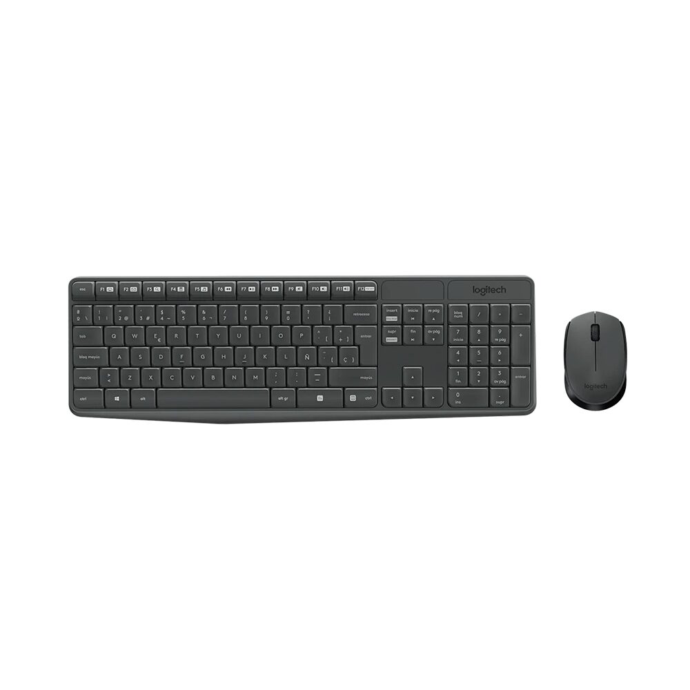 Combo Inalámbrico Logitech MK235 Español Resistente y Eficiente