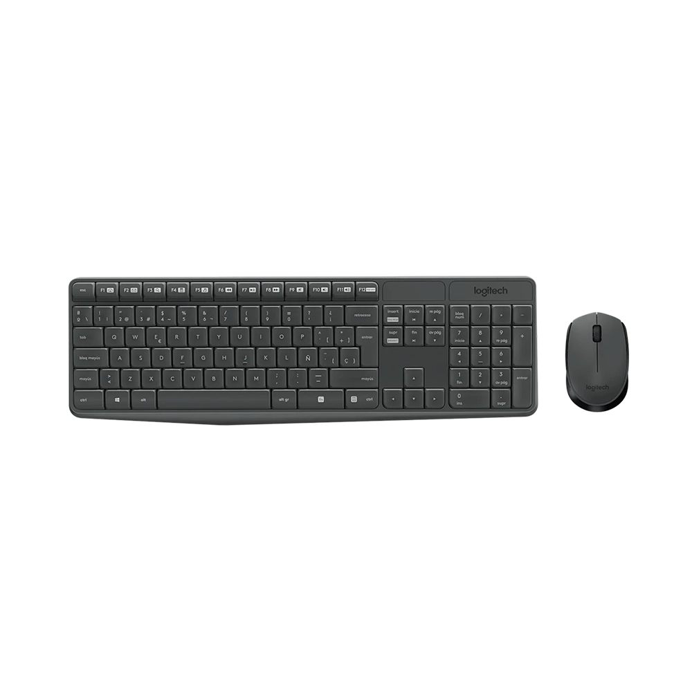 Combo Inalámbrico Logitech MK235 Español Resistente y Eficiente