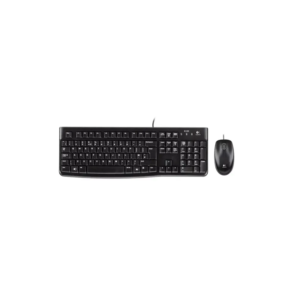 Combo Logitech MK120 Teclado y Mouse USB Resistente Salpicaduras