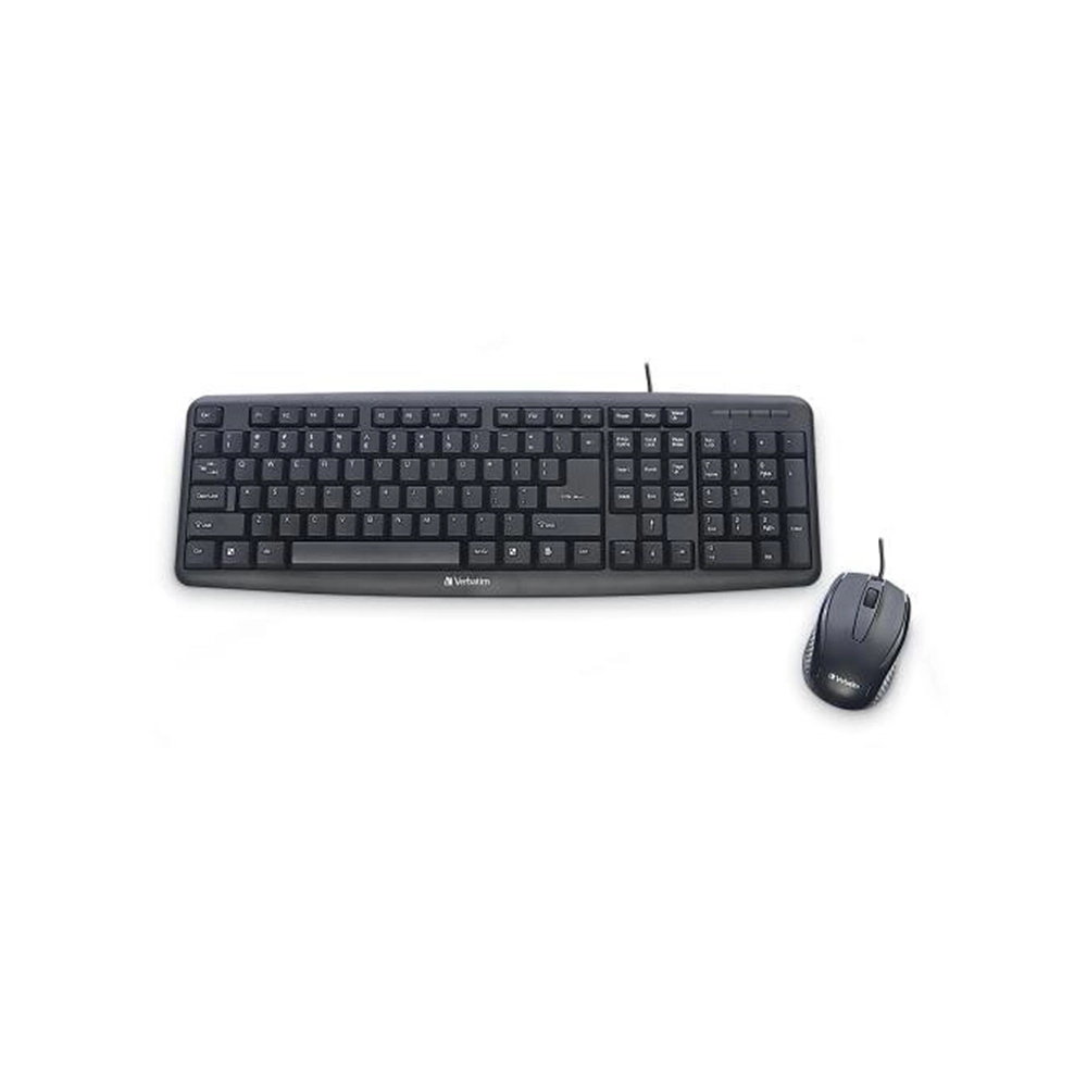 Combo teclado y mouse Verbatim Slimline 99202 USB con cable negro