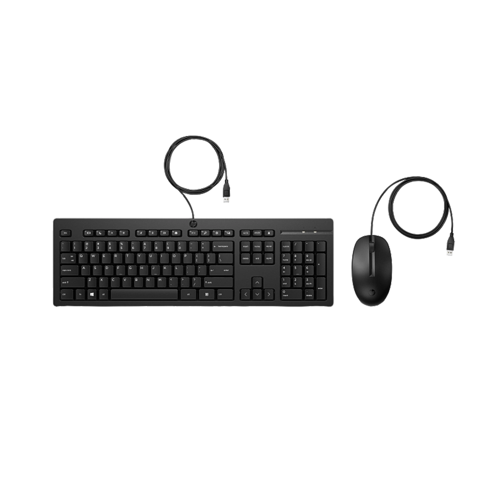 Combo Teclado y Mouse HP 225 USB Ergonómico Resistente Ofimática