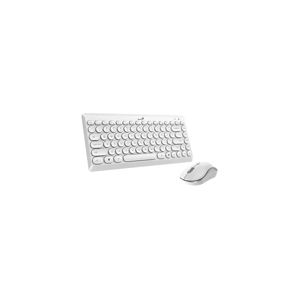 Combo Teclado y Mouse Inalámbrico Q8000 Blanco Diseño Ergonómico