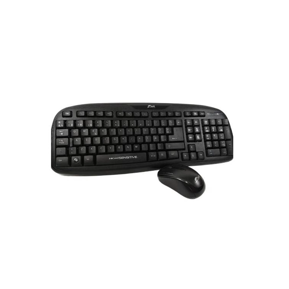 Combo Teclado y Mouse J&R Classic USB Negro Diseño Ergonómico