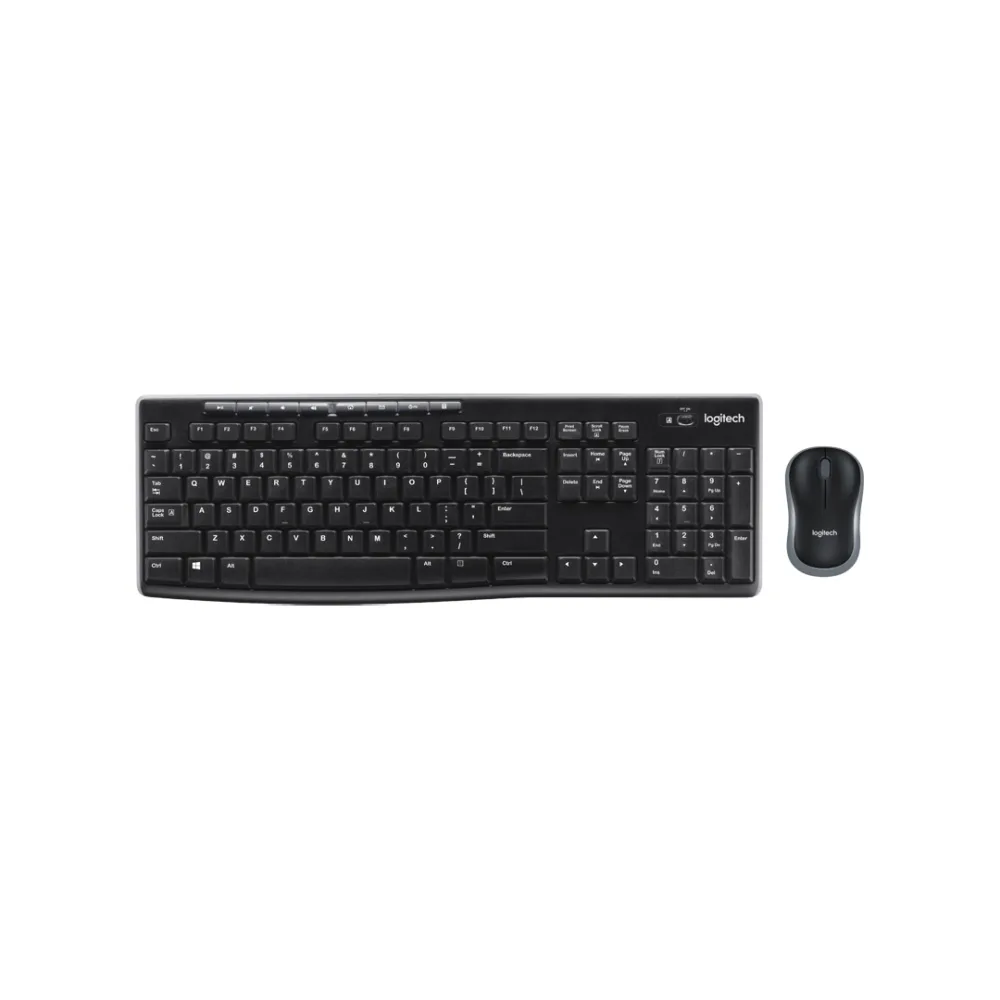 Combo Teclado y Mouse Logitech MK270 Inalámbrico Negro 2.4 GHz
