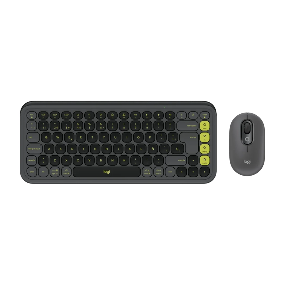 Combo Teclado y Mouse Logitech POP ICON Bluetooth Español Graphite Moderno