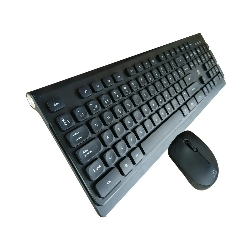 Combo Teclado y Mouse Slim Inalámbrico Blanco 2.4GHz Membrana Antisalpicaduras