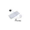 Combo Teclado y Mouse Slim Inalámbrico Blanco 2.4GHz Membrana Antisalpicaduras