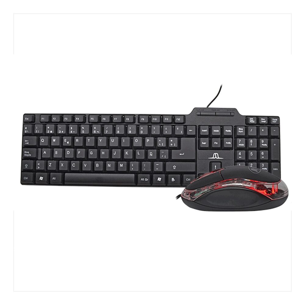Combo Teclado y Mouse USB Jaltech Español con Mouse LED Premium