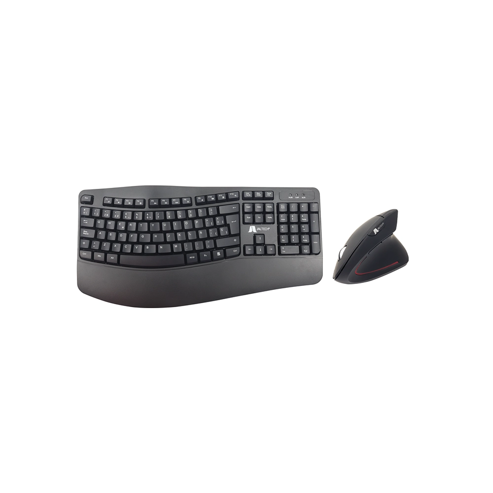 Combo teclado y mouse Jaltech ergonómico inalámbrico office
