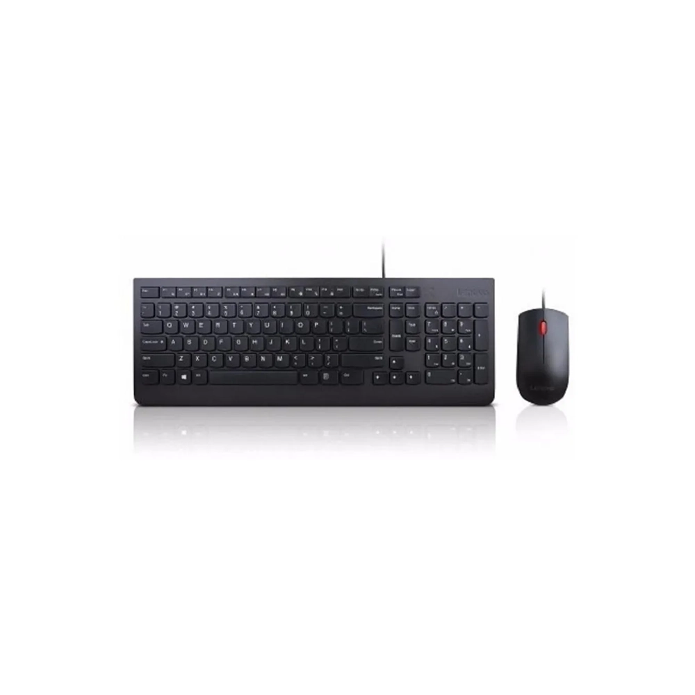 Combo teclado y mouse Lenovo alámbrico español diseño cómodo