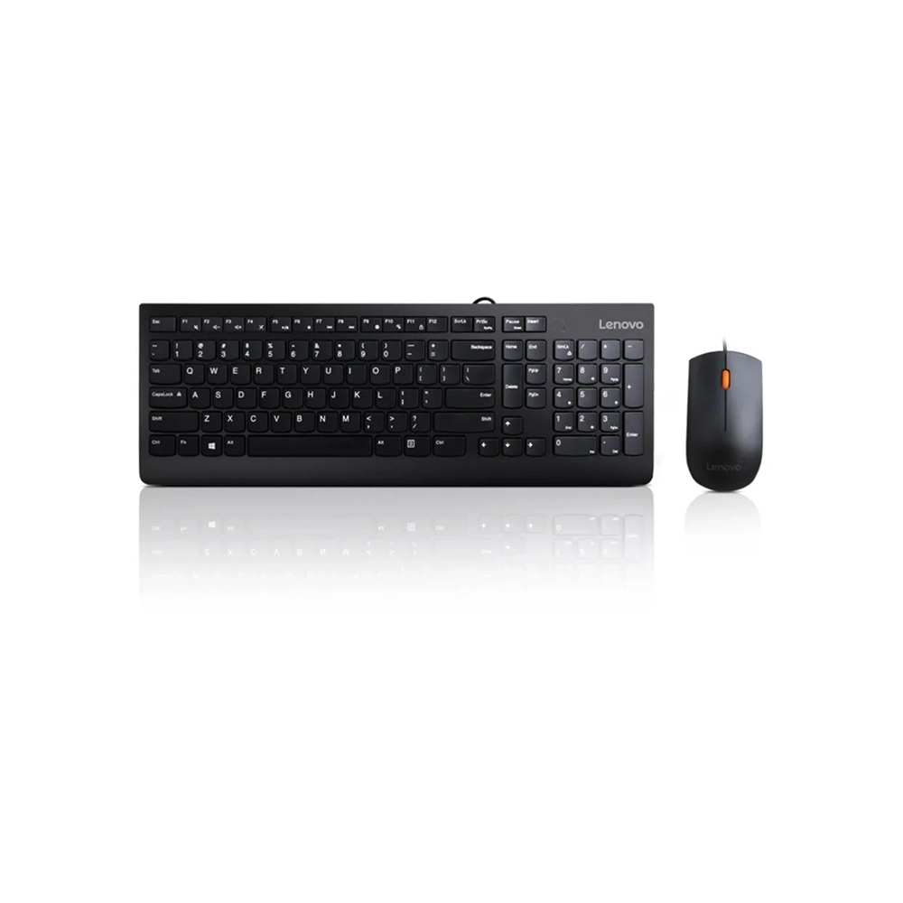 Combo teclado y mouse Lenovo español USB alámbrico oficina