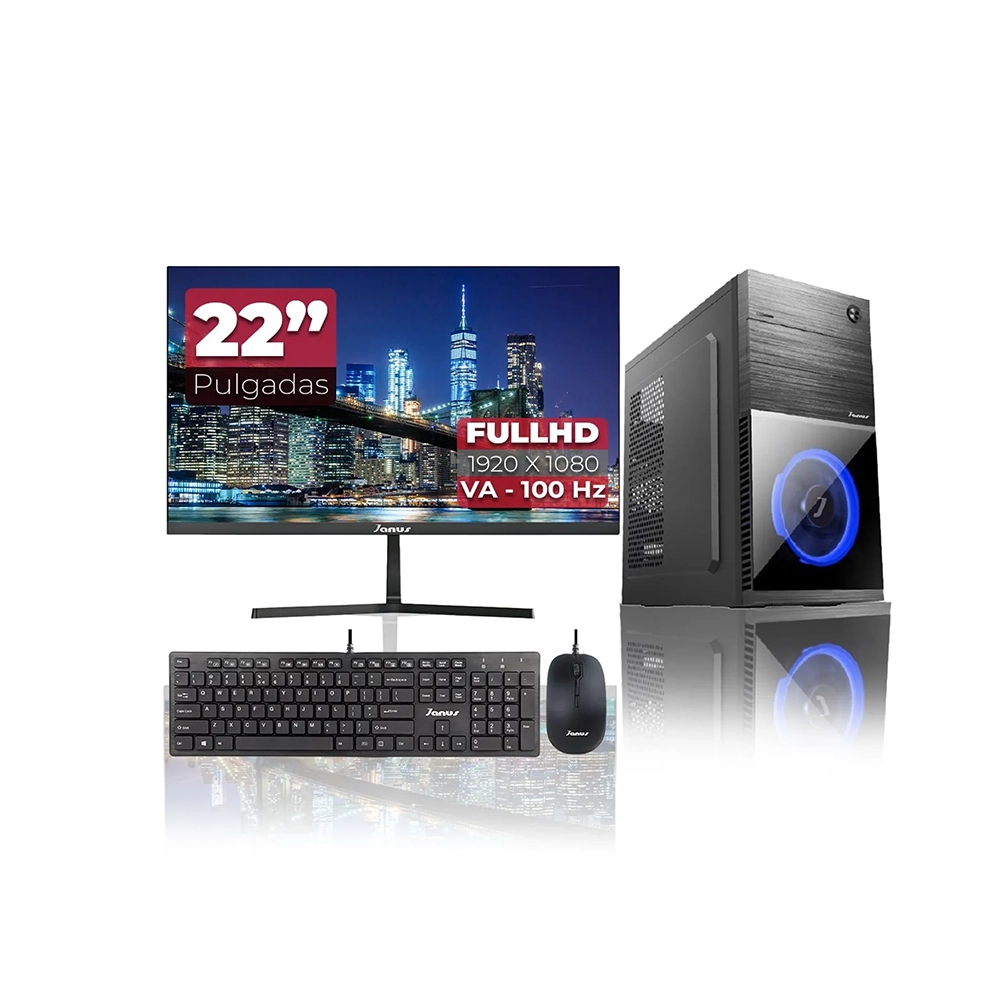 Computador Torre Intel i5-12400 8GB 512GB NVMe Monitor 22 Pulgadas